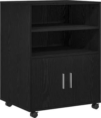 Obrázok produktu pre vidaXL Skriňa na kolieskach čierny dub 60 x 48 x 81 cm materiál na báze dreva
