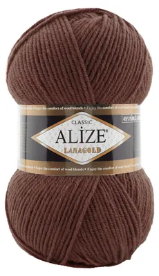Strickwolle ALIZE Lanagold rotbraun