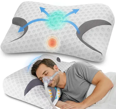Produktbild von CPAP-Kissen mit Druckentlastung - Gedächtnisschaum - Nackenstütze - Für Seitenschläfer