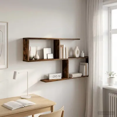 Zdjęcie produktu dla Maison Exclusive - Półka ścienna z płyty wiórowej, imitująca drewno dębowe, wymiary: 100 x 12 x 50,5 cm