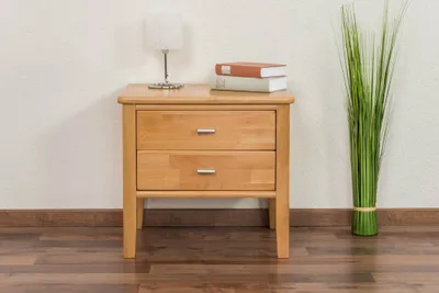 Produktbild von Nachtkästchen Wooden Nature 137 Kernbuche massiv -  50 x 53 x 42 cm (H x B x T)