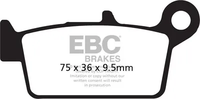 Zdjęcie produktu dla Klocki hamulcowe EBC SFA131/3HH skuterowe (kpl. na 1 tarcze)