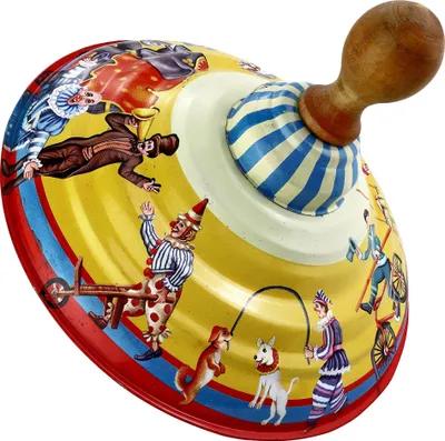 Produktbild von Blechspielzeug - Kreisel Brummkreisel Pumpkreisel groß gelb