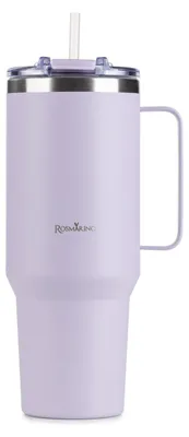 Thermosbecher XXL 1160 ml Edelstahl Isolierbecher mit Strohhalm