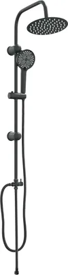 Image de vidaXL Système de douche noir 47 x 20 x 95 cm en acier inoxydable