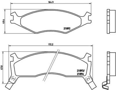 Produktbild von Brembo Bremsbelagsatz, Scheibenbremse Vorderachse P 30 006