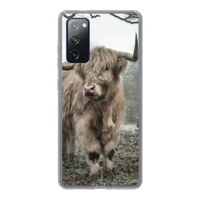 Produktbild von MuchoWow® Handyhülle Schutzhülle Hülle für Samsung Galaxy S20 FE Schottischer Highlander - Wald - Nebel - Kuh - Tiere - Natur Silikon Softcase Handy Hülle - Abdeckung