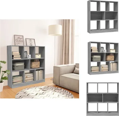 Produktbild von vidaXL Bücherregal Grau Sonoma 97,5x29,5x100 cm Holzwerkstoff - Bücherregale & Bücherschränke