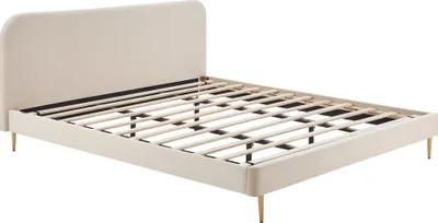Produktbild von Polsterbett,Kinderbett,Hotelbett,Einzelbett,Komplettbett,Gästebett,Jugendbett,gepolstert,Bett,Schlafmöbel,Komfort,modern,Textil,Stoff,Samtbezug,Kinderzimmer,Schlafzimmer,Schlafzimmermöbel,neu,Lattenrost,180x200cm,goldfarben,gold,beige,Ehebett,Doppelbett,Schlafzimmerbett,Erwachsenenbett