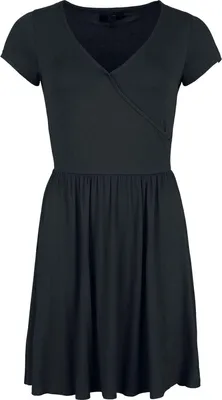 Produktbild von RED by EMP Damen schwarzes mittellanges Kleid mit V-Ausschnitt M