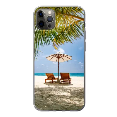 Produktbild von MuchoWow® Handyhülle Schutzhülle Hülle für iPhone 13 Pro Max Strand - Strandkorb - Sonnenschirm Silikon Softcase Handy Hülle - Mobiltelefon