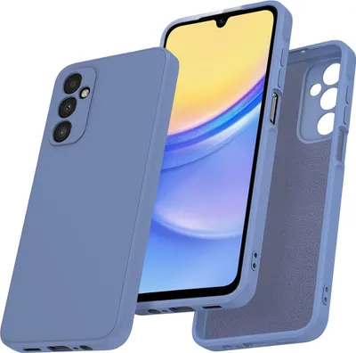 Image de Etui pour Samsung Galaxy A15 Etui en silicone liquide souple, antichoc en caoutchouc Gris