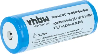 Produktbild von vhbw Akku Ersatz für Ledlenser 501002, 04058205009263 für Taschenlampe Kopflampe (5000 mAh, 3,7 V, Li-Ion)