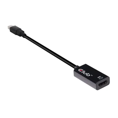 Produktbild von CLUB3D Mini DisplayPort 1.4 auf HDMI 2.0b HDR Aktiver Adapter, Mini DisplayPort, HDMI, Stecker, Buchse, Gerade, Gerade