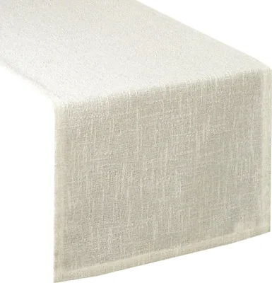 Produktbild von EUROFIRANY | Tischläufer - 40 x 180 cm - cremefarbenes Tischtuch - Einfarbig