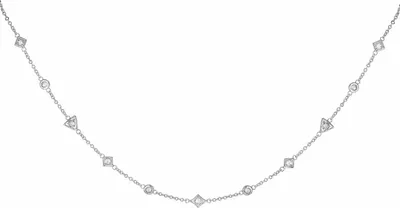 Produktbild von cai Halskette Choker 925 Silber rhodiniert mit Zirkonia 925/- Sterling Silber 32+5cm weiß 360252617R-37