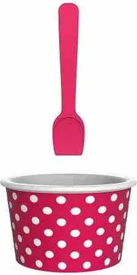 Produktbild von Eiscreme-Schale, rosa und weiß / Zak!designs