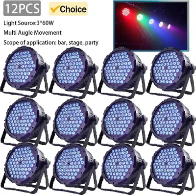Immagine prodotto di Proiettore LED Par, controllo DMX, effetti cromatici RGB, 60 LED (12 pezzi), spina UE