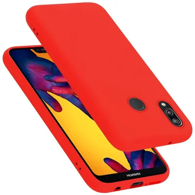 Produktbild von Cadorabo Schutzhülle für Huawei P20 LITE 2018 / NOVA 3E Hülle in Rot Handyhülle Case Cover TPU Etui
