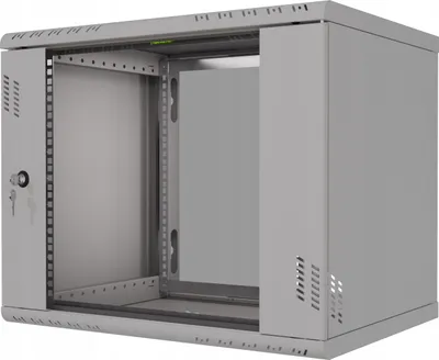 Zdjęcie produktu dla Szafa Rack 19" 9U 450mm Serwerowa Wisząca Składana W 2 Minuty Szara