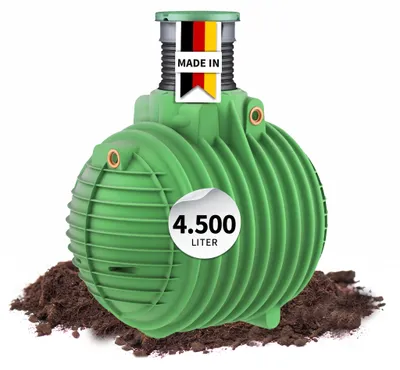 Productafbeelding van GARANTIA COLUMBUS verzamelput 4500 L met telescoop-domschacht + PE-deksel, AI-gegenereerde afbeelding