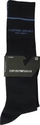 Obrázok produktu pre EMPORIO ARMANI Pánske dlhé ponožky, 2 páry vysokých bavlnených ponožiek, č. výrobku 302301 2F273, UNICA – ONE SIZE, bavlna 65 %, polyamid 33 %, Elastan 2 %
