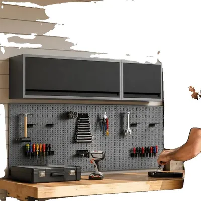 Productafbeelding van Gereedschapskast, voor wandmontage, duurzame stalen constructie, zwart