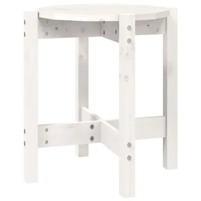 Produktbild von （Robust Möbel）Satztische/Couchtisch elegantes Design - Wohnzimmertisch - Weiß Ø 42,5x45cm Massivholz Kiefer - Couchtische DEMöbel522479