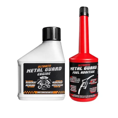 Produktbild von Metal Guard Engine 300ml + Fuel 200ml Motoröl Additiv Kraftstoffzusatz Diesel Benzin Reibungsschutz Motorschutz DPF Turbo Tuning Korrosionsschutz