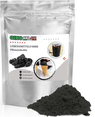 Zdjęcie produktu dla Barwnik spożywczy czarny węgiel roślinny w proszku 50g