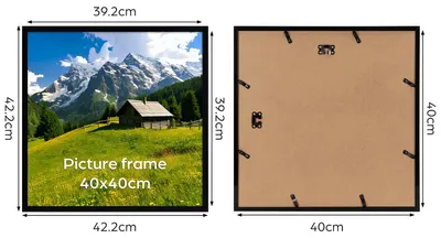 Zdjęcie produktu dla Ramka na zdjęcia 40x40 cm, czarna, do dekoracji ściennej