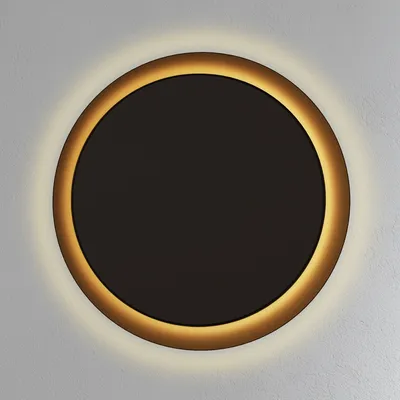 Produktbild von SSC-LUXon IRELIA Wandleuchte Innen & Außen indirektes Licht in schwarz mit 3 Lichtfarben einstellbar - Außenleuchte Wandlampe rund Ø 30cm
