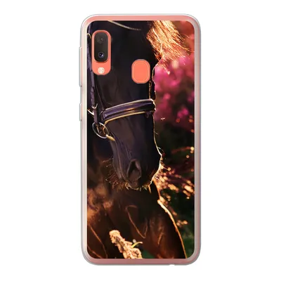 Produktbild von MuchoWow® Handyhülle Schutzhülle Hülle für Samsung Galaxy A20e Pferd - Sonne - Porträt Silikon Softcase Handy Hülle - Abdeckung