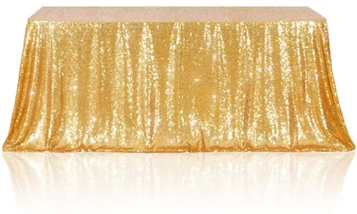 Pailletten-Tischdecke, Rechteckig, 229 x 335 cm, Gold