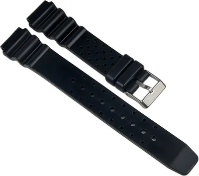 Produktbild von Minott Ersatzband Uhrenarmband PolyurethanBand schwarz 18mm