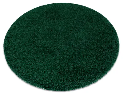 Image de Tapis SOFFI Cercle shaggy 5cm bouteille verte vert cercle 120 cm