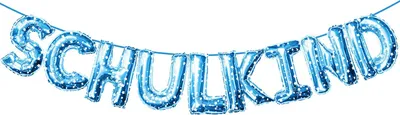 Produktbild von Oblique Unique Schulkind Folienballon Girlande Schuleinführung Einschulung Schulanfang Feier Deko blau mit Sternen