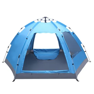 Image de Tente automatique FCH, tente pop-up, moustiquaire, respirante, imperméable, protection UV, pour 2 à 4 personnes
