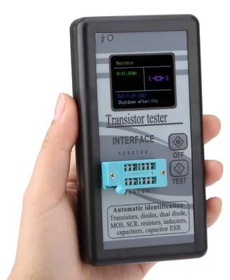 Obrázok produktu pre Tester tranzistorov, NPN/PNP, digitálny multifunkčný tester tranzistorov