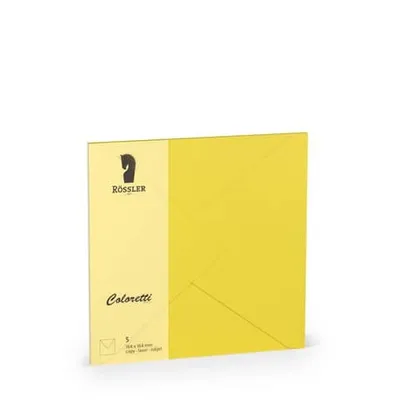 Produktbild von Briefumschläge Coloretti VE=5 Stück 16,4x16,4cm goldgelb