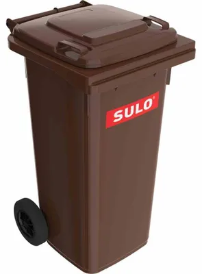 Produktbild von Müllgroßbehälter 120l HDPE braun fahrbar,n.EN 840 SULO