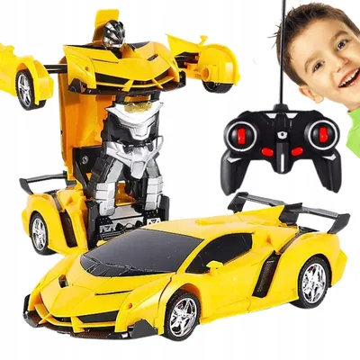 Zdjęcie produktu dla Auto robot zdalnie sterowany 2w1 transformacja rc samochód robot drift światła led dźwięk obrót 360 zabawka dla dzieci