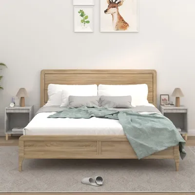 Produktbild von vidaXL Nachttische 2 Stk. Betongrau 40x35x50 cm