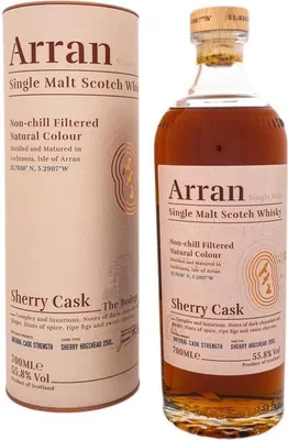 Produktbild von Arran Single Malt Sherry Cask + Box 700ml 55,8% Vol.
