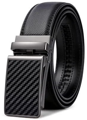 Produktbild von Frentree Gürtel Herren Automatikschnalle, 3,5 cm Breit Ledergürtel mit Ratsche, für Business Anzug Jeans, Kürzbar, Leder, Größe 135