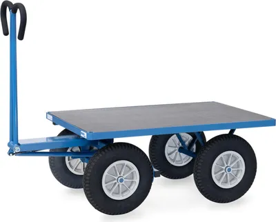 Produktbild von Fetra Handpritschenwagen mit Polyurethanbereifung, 1200x800mm Ladefläche 750kg Tragkraft