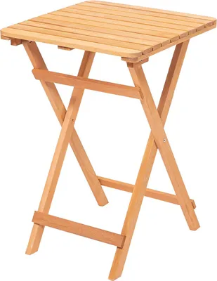 Immagine prodotto di Dmora Tavolo da Esterno Piasco 60x60x72h cm Marrone, 2 Posti Tavolo Tavolino Pieghevole