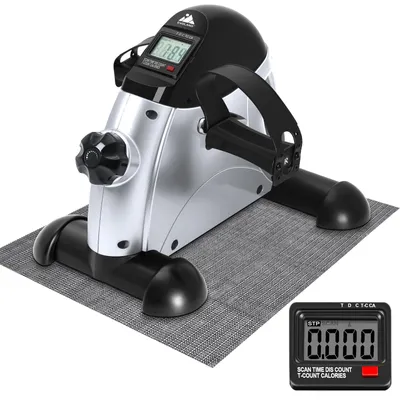 Image de EVOLAND : Mini vélo d'appartement, vélo de fitness compact, appareil d'entraînement pour les bras et les jambes, vélo d'entraînement avec pédales et écran LCD