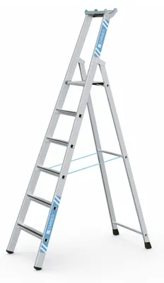 Produktbild von Zarges gebördelte Stehleiter Saferstep S eloxiert 6 Stufen