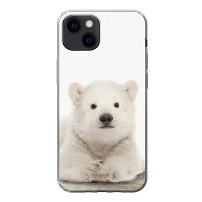 Produktbild von MuchoWow® Handyhülle Schutzhülle Hülle für iPhone 13 mini Eisbär - Tiere - Kinder - Weiß - Jungen - Mädchen Silikon Softcase Handy Hülle - Softcase